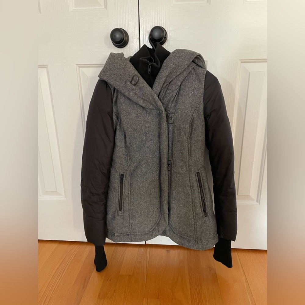 Soia & Kyo Zafina black wool down jacket